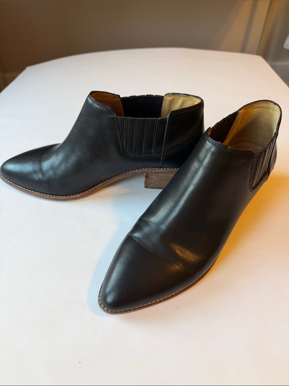 Madewell Black Leather Ankle Booties 8.5